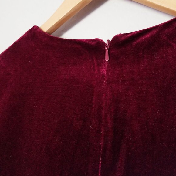 NEW Bardot Morgan Velvet Midi Dress in Burgundy Size 8 Slit Holiday No Belt $119 - Picture 11 of 16